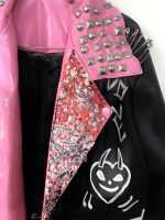 کت چرم کاستوم پولکی