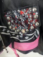 کت چرم کاستوم پولکی