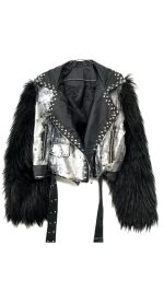 کت چرم خز دار