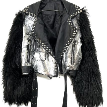 کت چرم خز دار